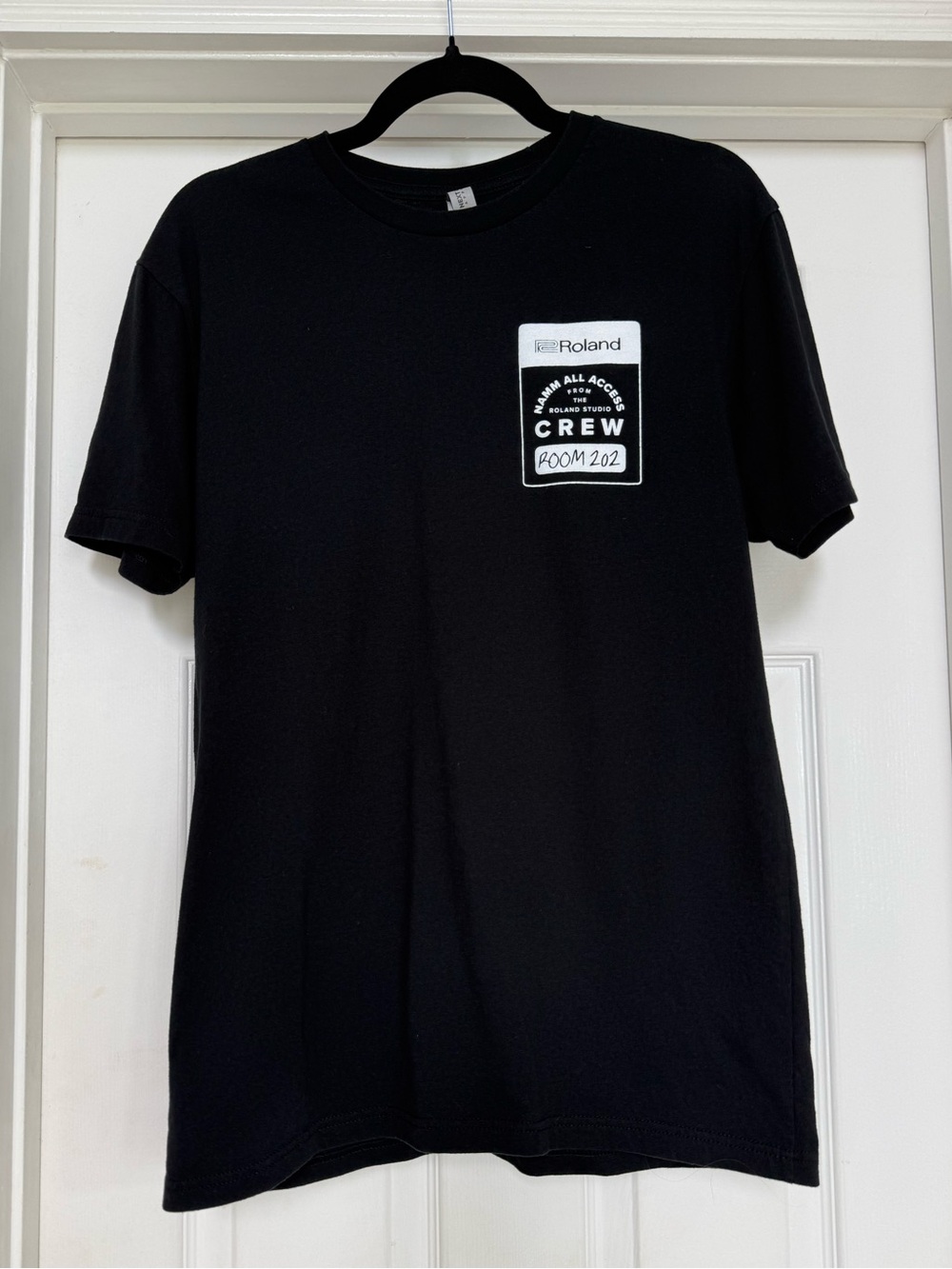Roland Black Short-Sleeve Crew Logo Tee